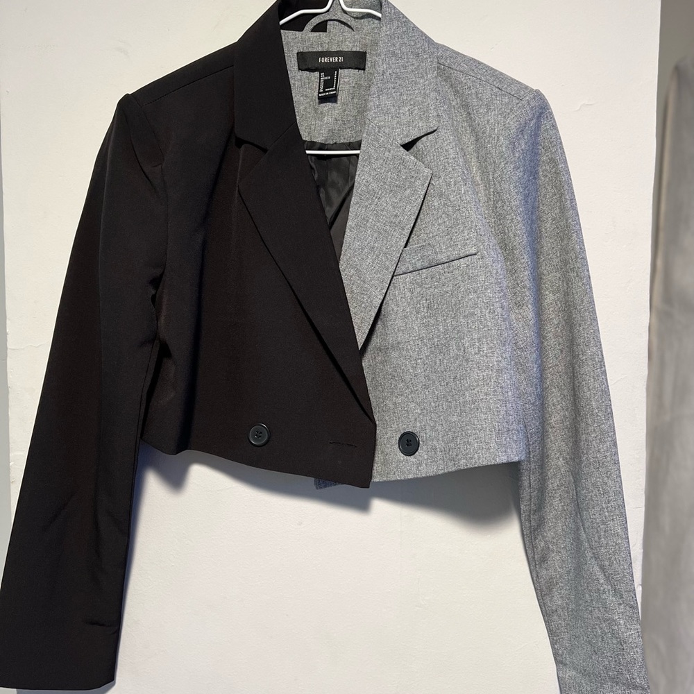 Foever 21 Colorblock Cropped Blazer